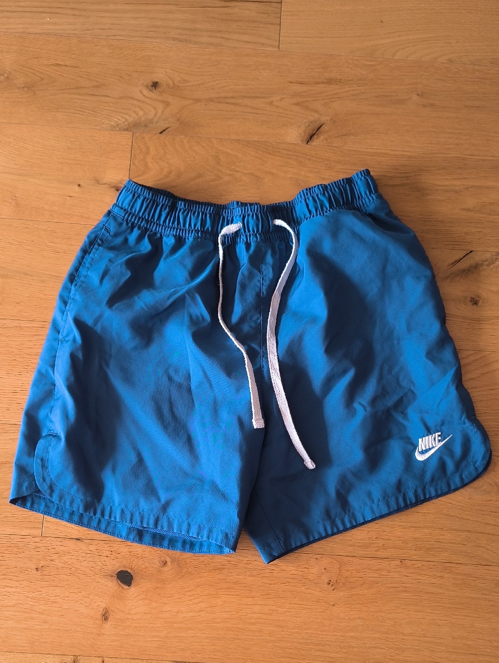 Nike Men’s Bright Blue Shorts with White Drawstring
